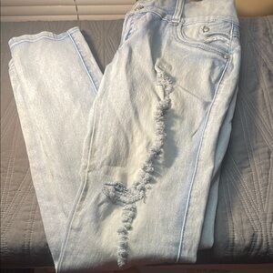 Light Blue Distressed Women's Jeans
